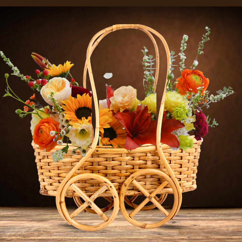 Handmade Bamboo cane premium basket planter