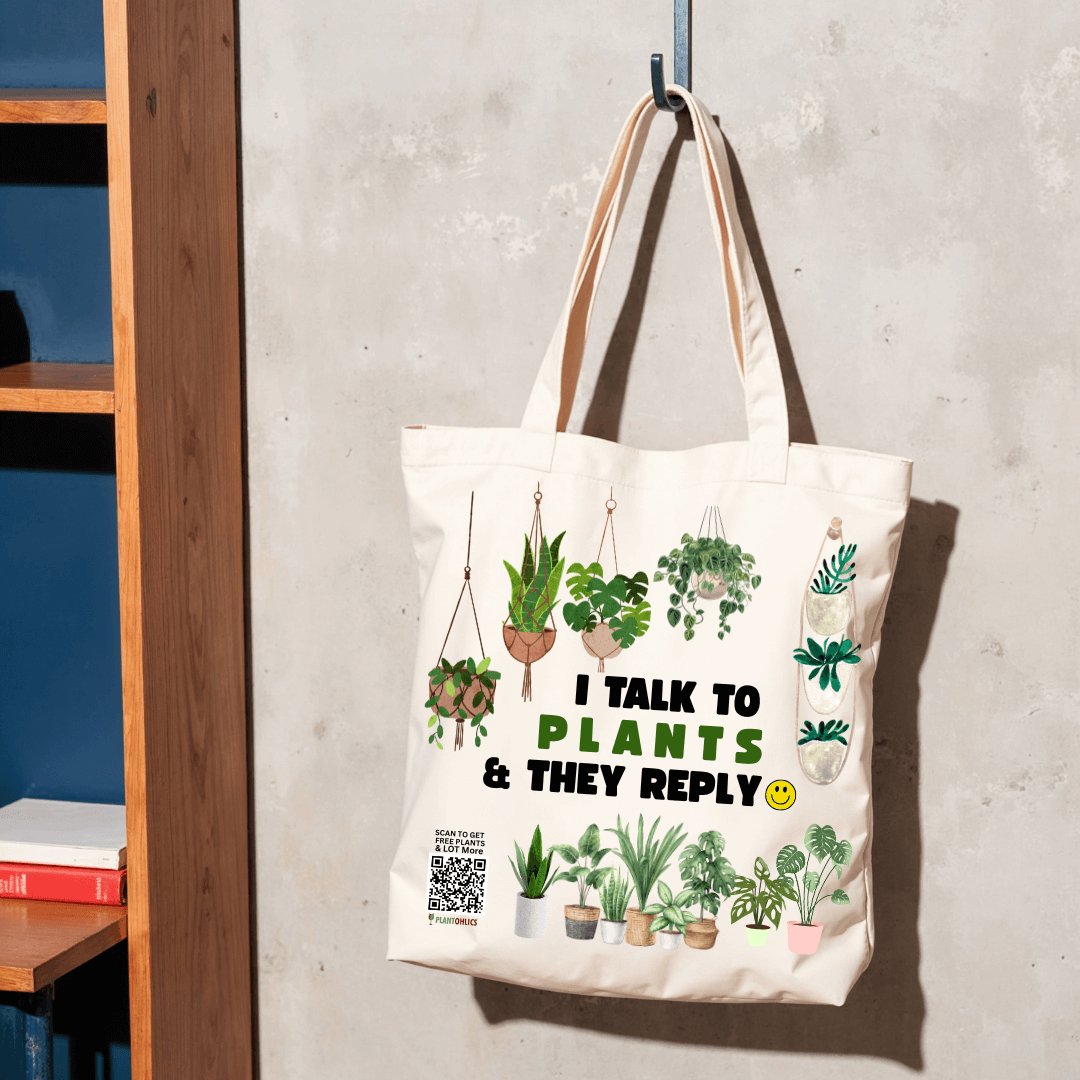 Plant Lovers tote Bag with Garden Quote pack of 1