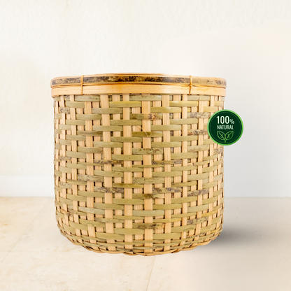 Bamboo Cane Basket Planter Cloth Basket set of 3