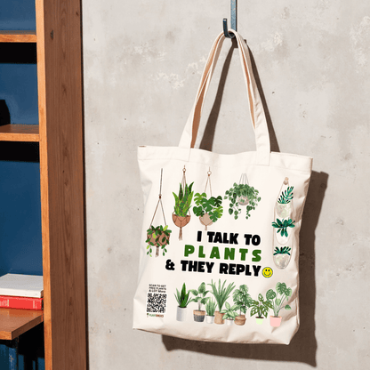 Plant Lovers tote Bag with Garden Quote pack of 1